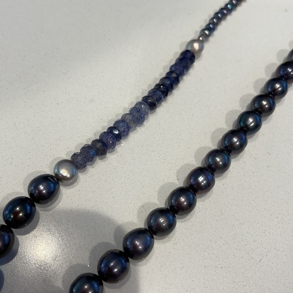 Sundance Catalog Gorgeous Iolite & Raven Freshwater Pearl & Sterling Nk-New - Picture 5 of 7